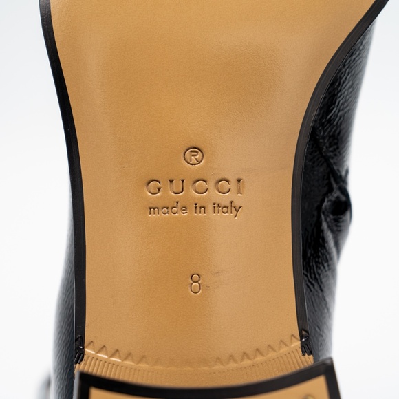 size 8G 8.5 US Gucci Black Patent Leather Buckle Ankle Boots Men Zip Closure main image 8